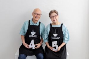 45周年コロラドコーヒーのご夫婦。長岡京市